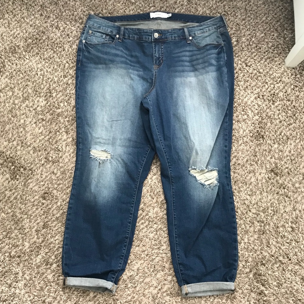 Torrid Cropped Jeans NWOT Women’s Plus 22 Ex Tall